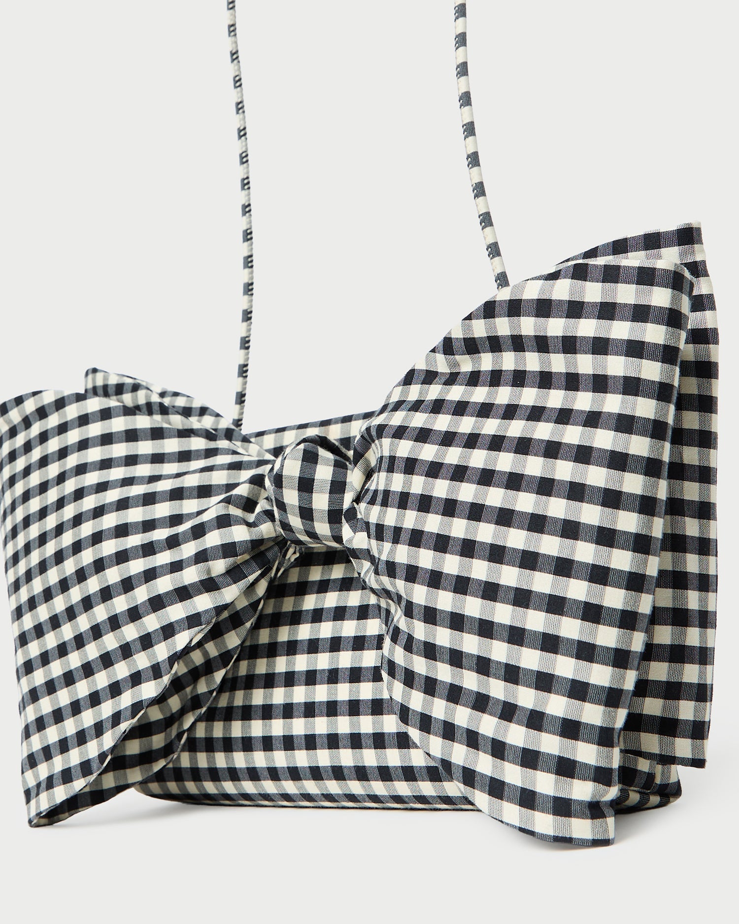 Loeffler Randall / Valerie Black/White Gingham Bow Bag