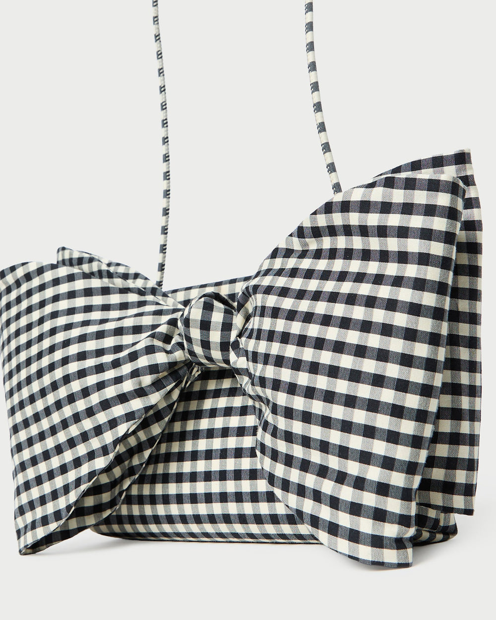 Loeffler Randall / Valerie Black/White Gingham Bow Bag