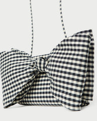 Loeffler Randall / Valerie Black/White Gingham Bow Bag
