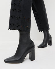 Loeffler Randall / Chloe Black Leather Ankle Boot