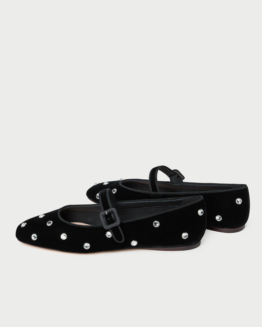 Loeffler Randall / Ginger Black/Crystal Velvet Mary Jane