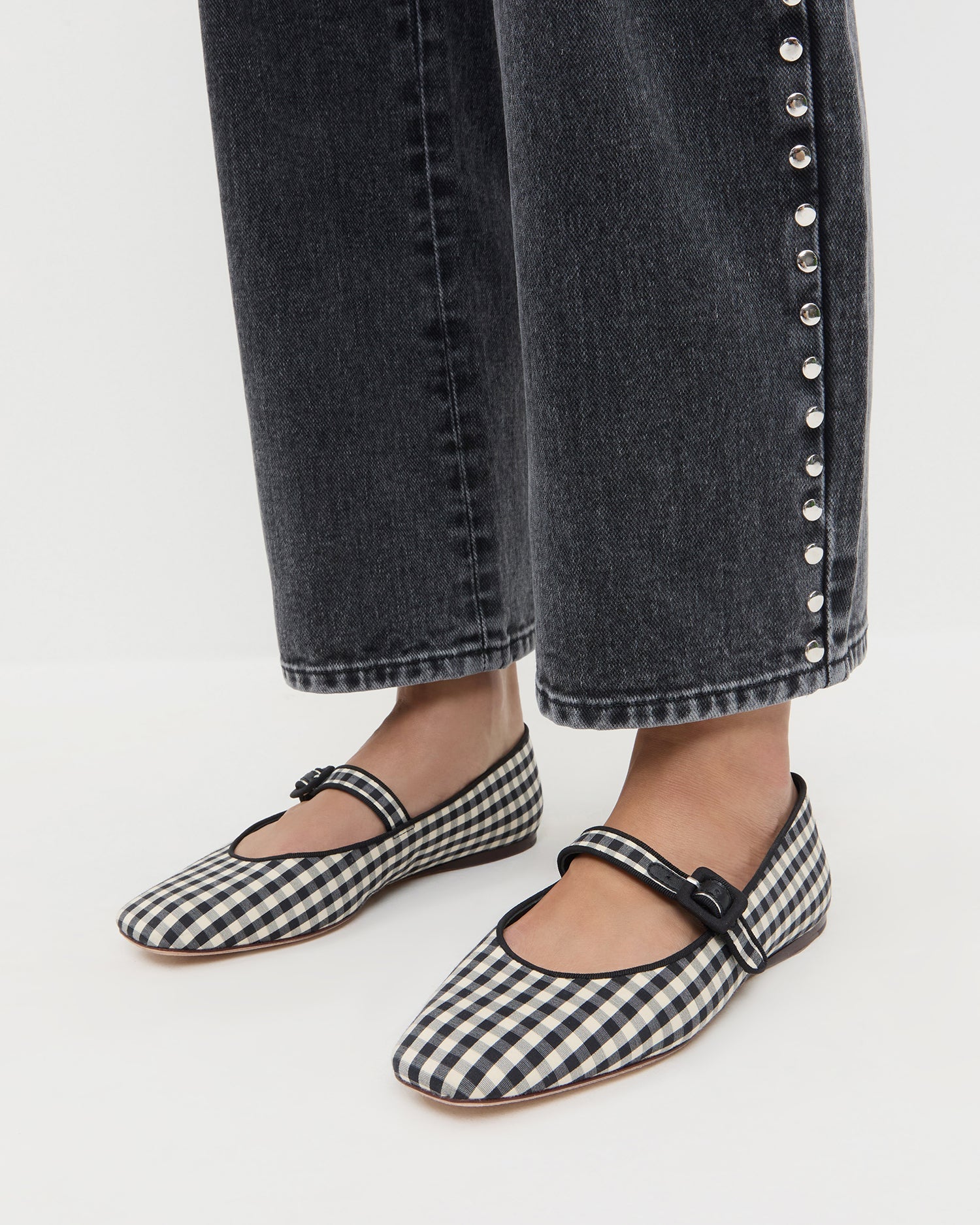 Loeffler Randall / Ginger Black/White Gingham Mary Jane