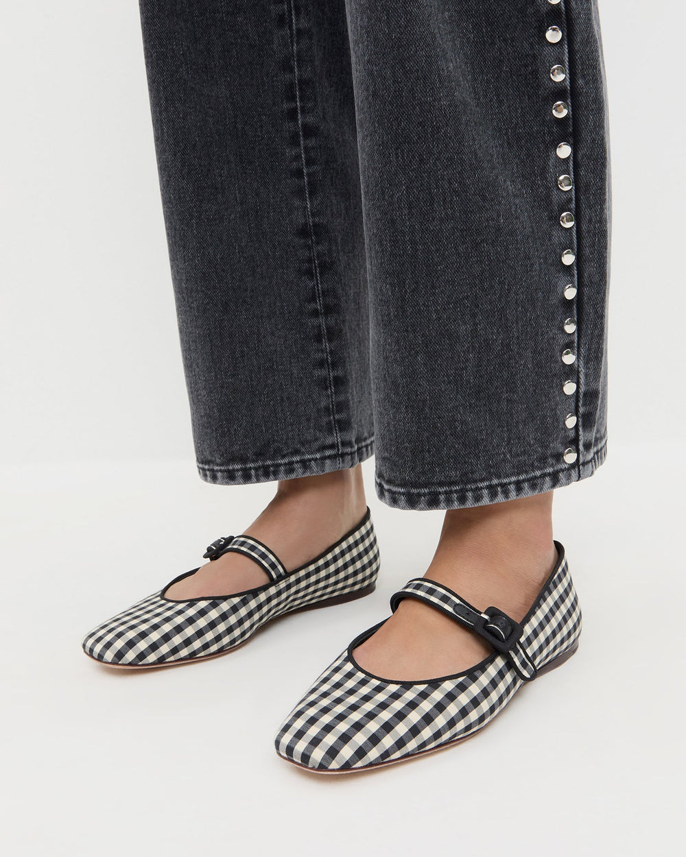 Loeffler Randall / Ginger Black/White Gingham Mary Jane