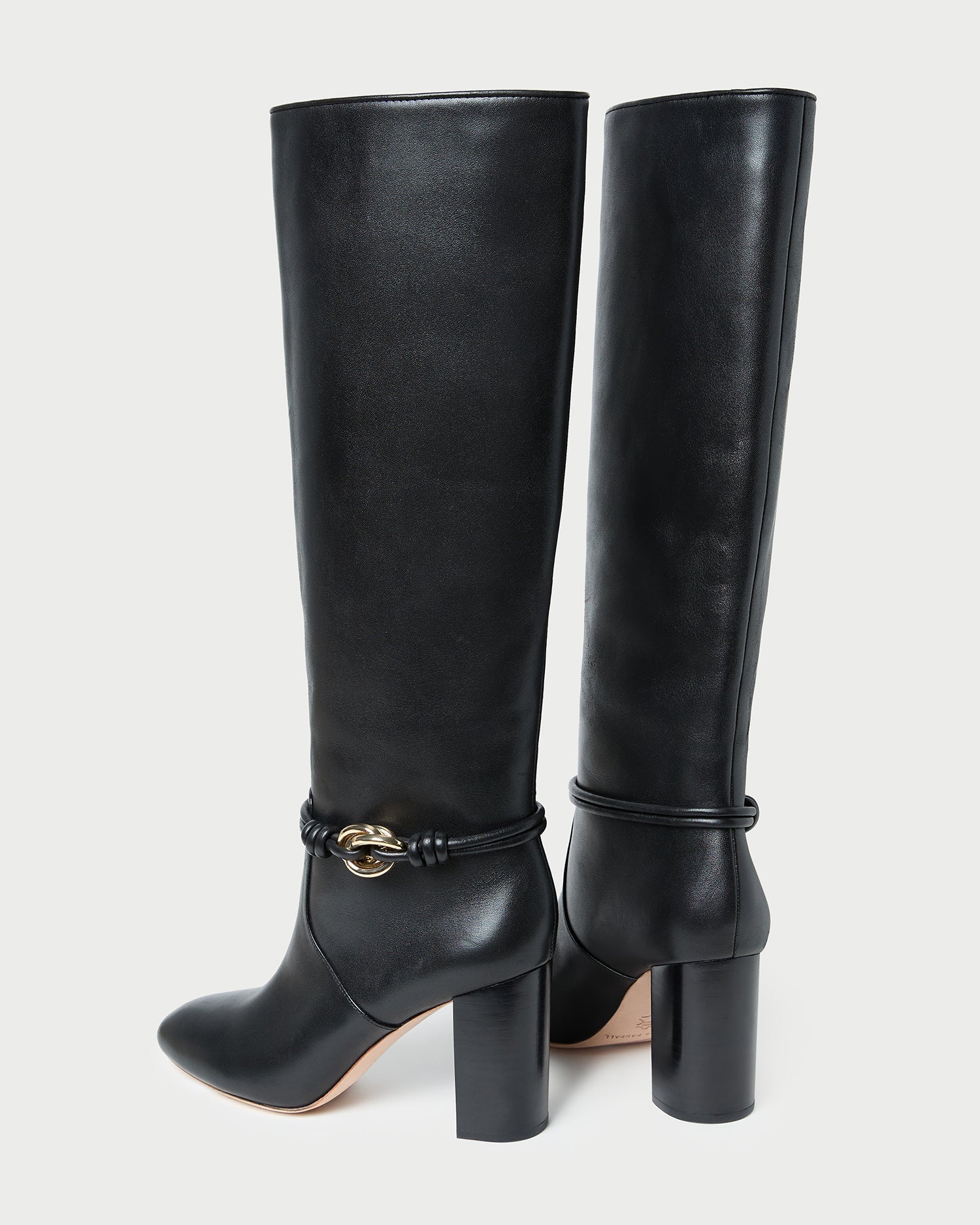 Loeffler Randall / Goldy Black/Gold Leather Tall Boot