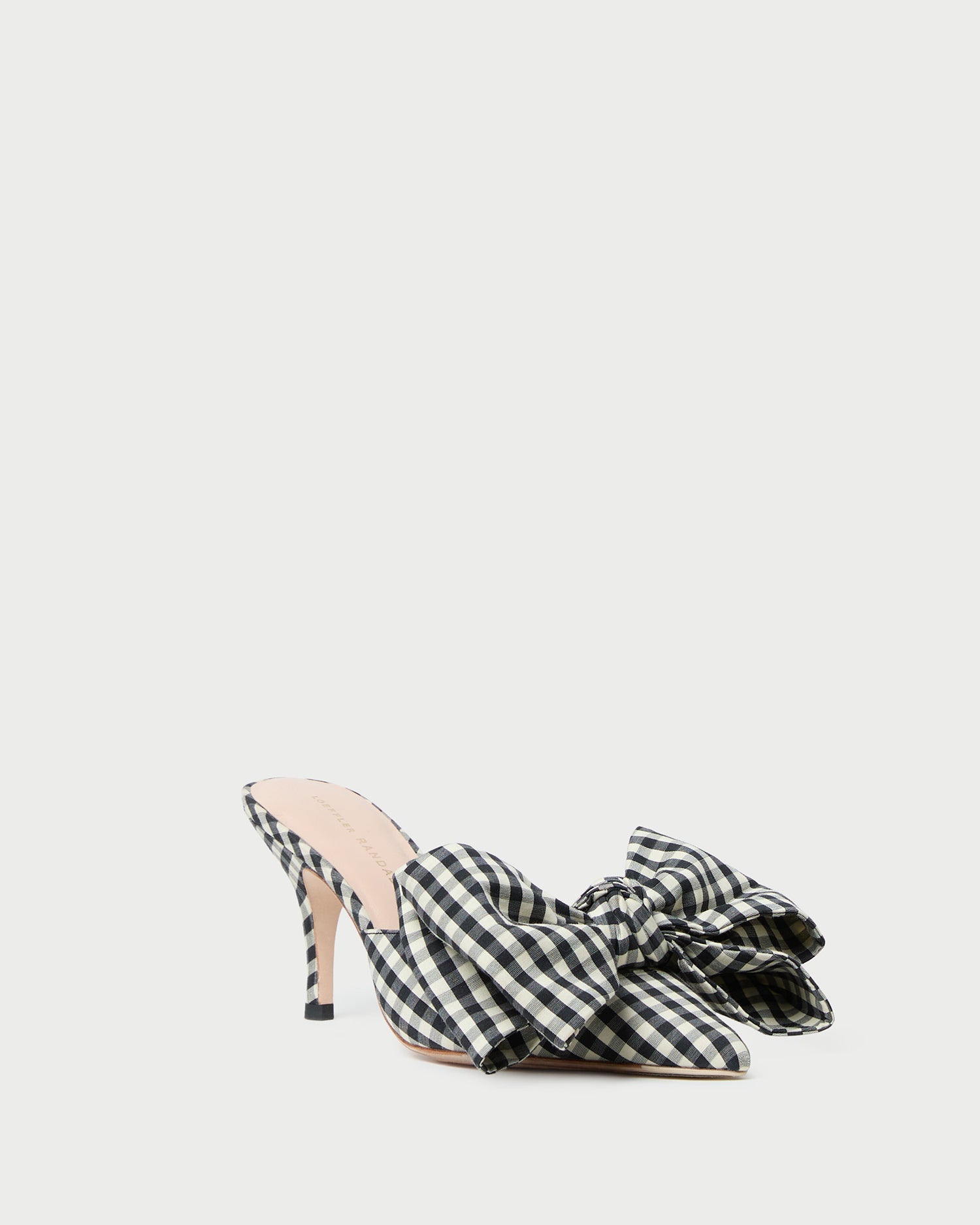 Loeffler Randall / Margot Black/White Gingham Bow Mule
