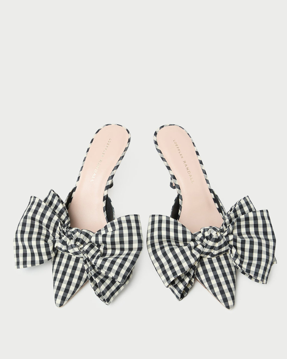 Loeffler Randall / Margot Black/White Gingham Bow Mule