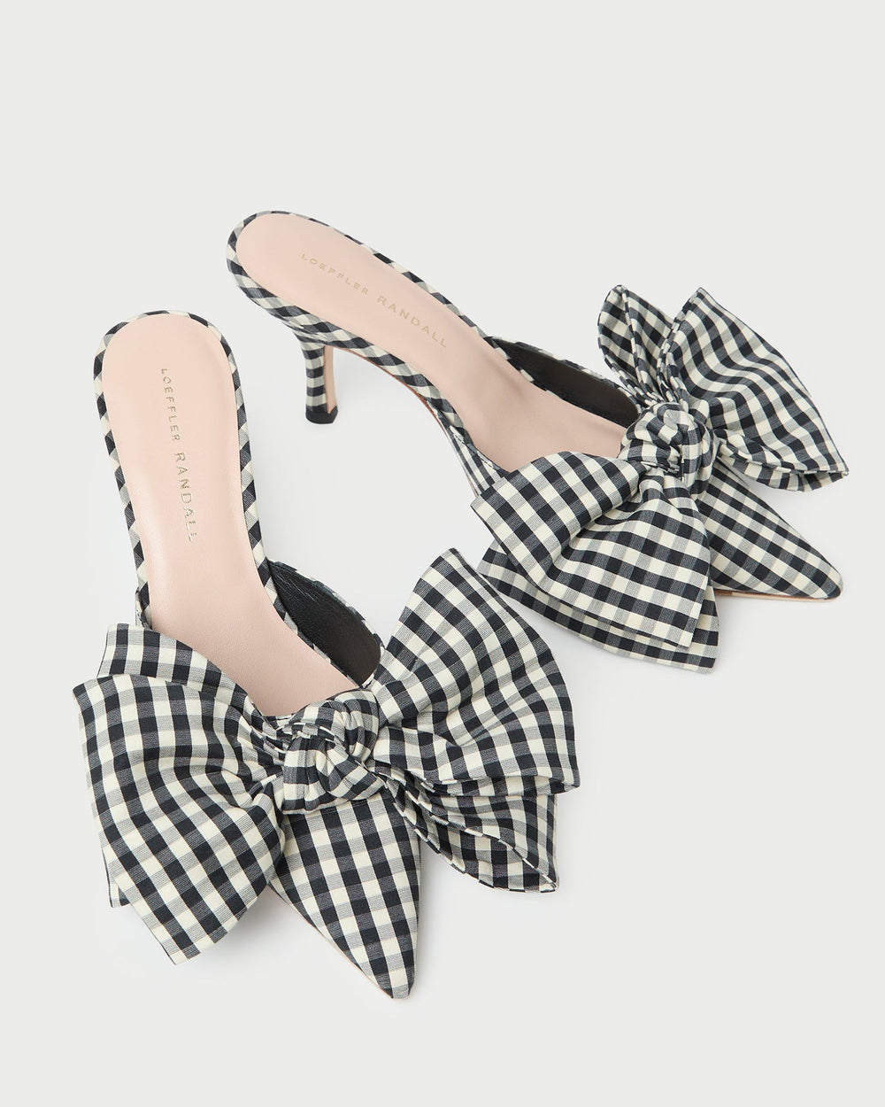 Loeffler Randall / Margot Black/White Gingham Bow Mule