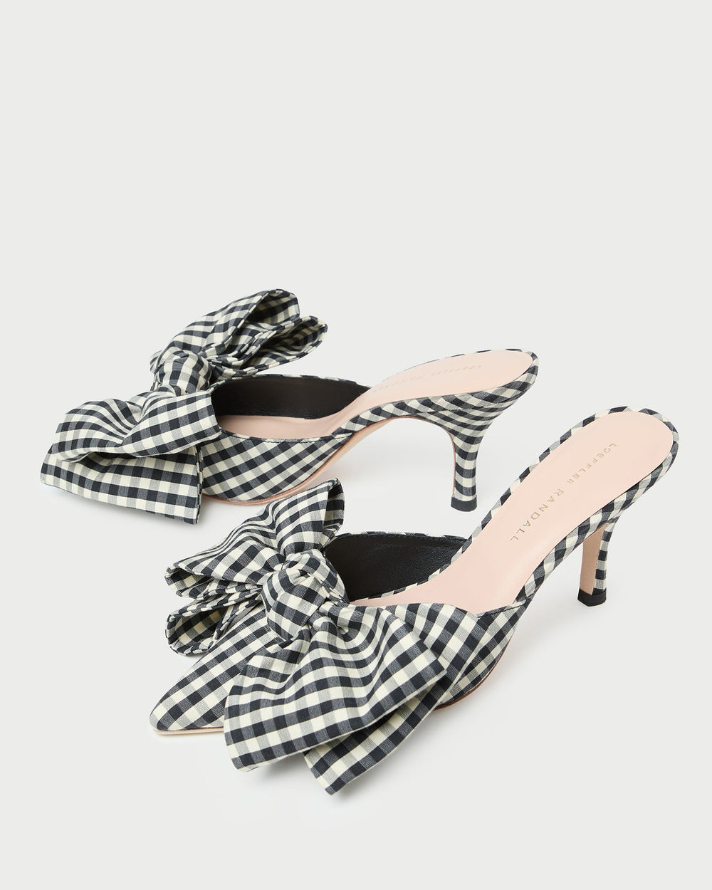 Loeffler Randall / Margot Black/White Gingham Bow Mule