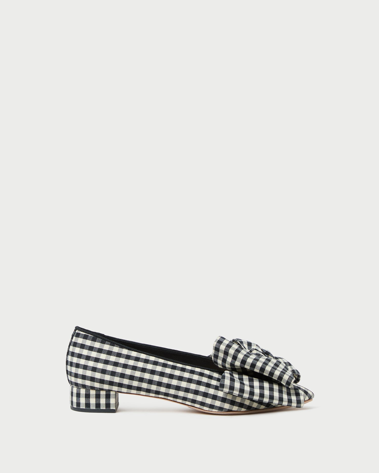 Loeffler Randall / Noa Black/White Gingham Bow Flat