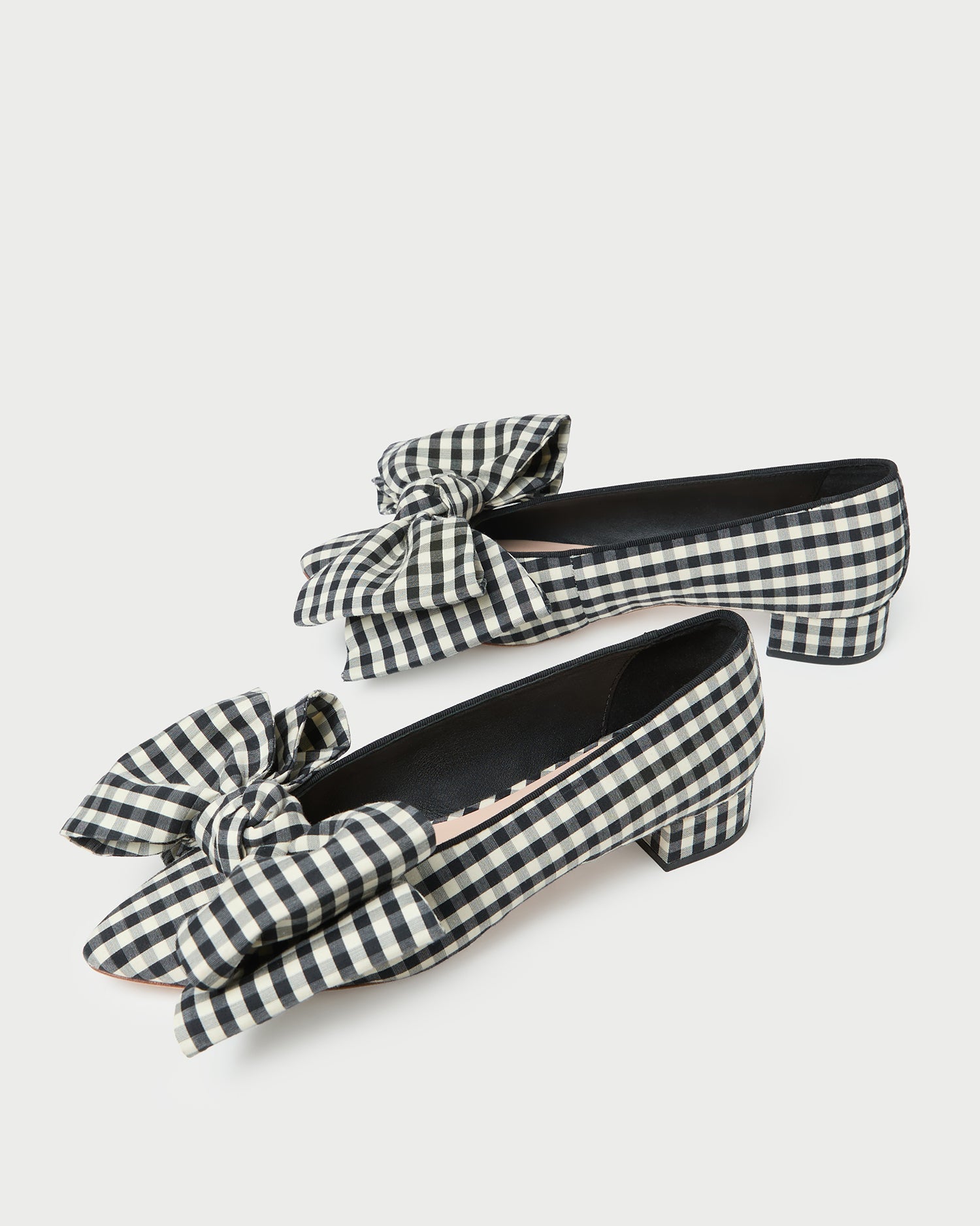 Loeffler Randall / Noa Black/White Gingham Bow Flat