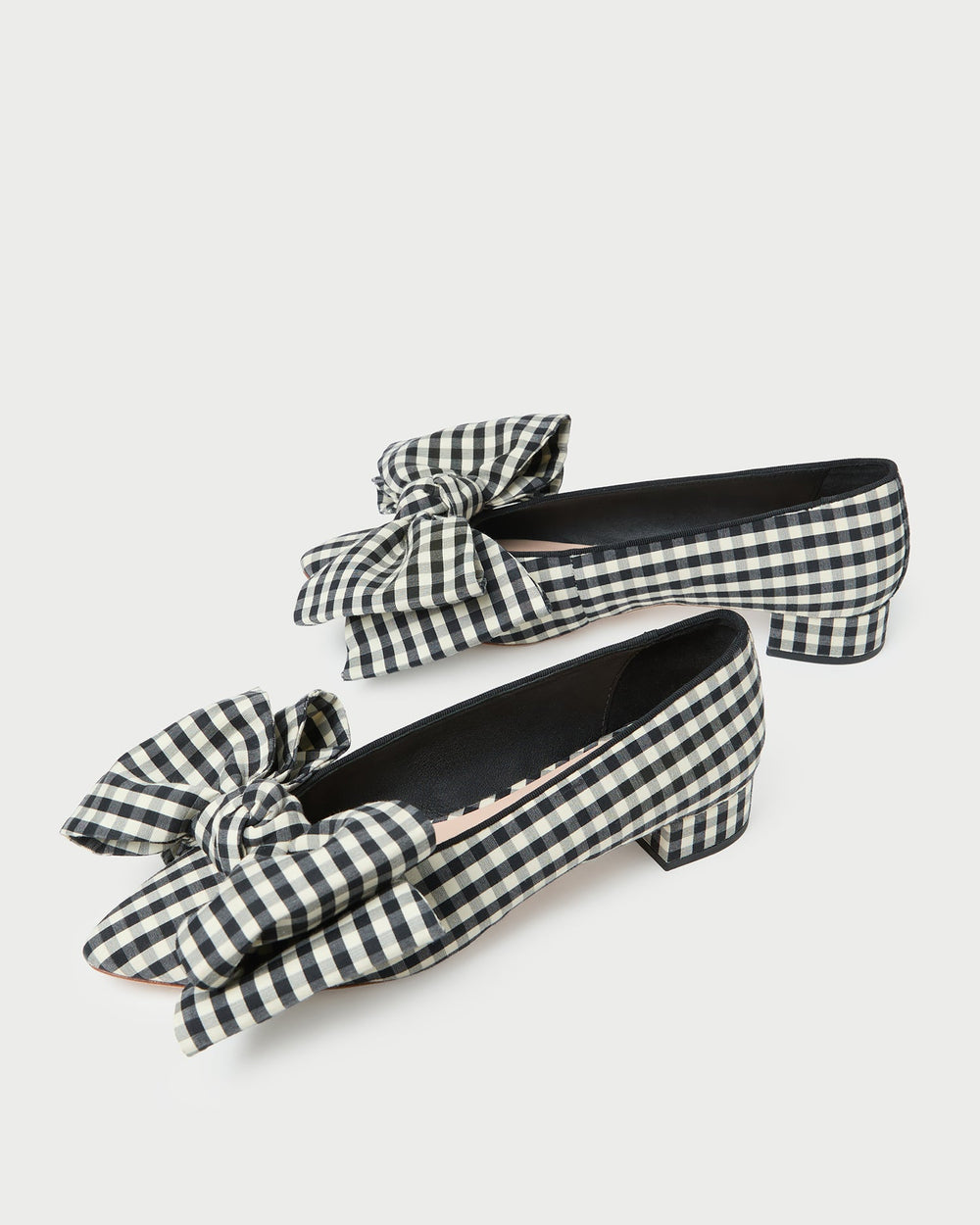 Loeffler Randall / Noa Black/White Gingham Bow Flat