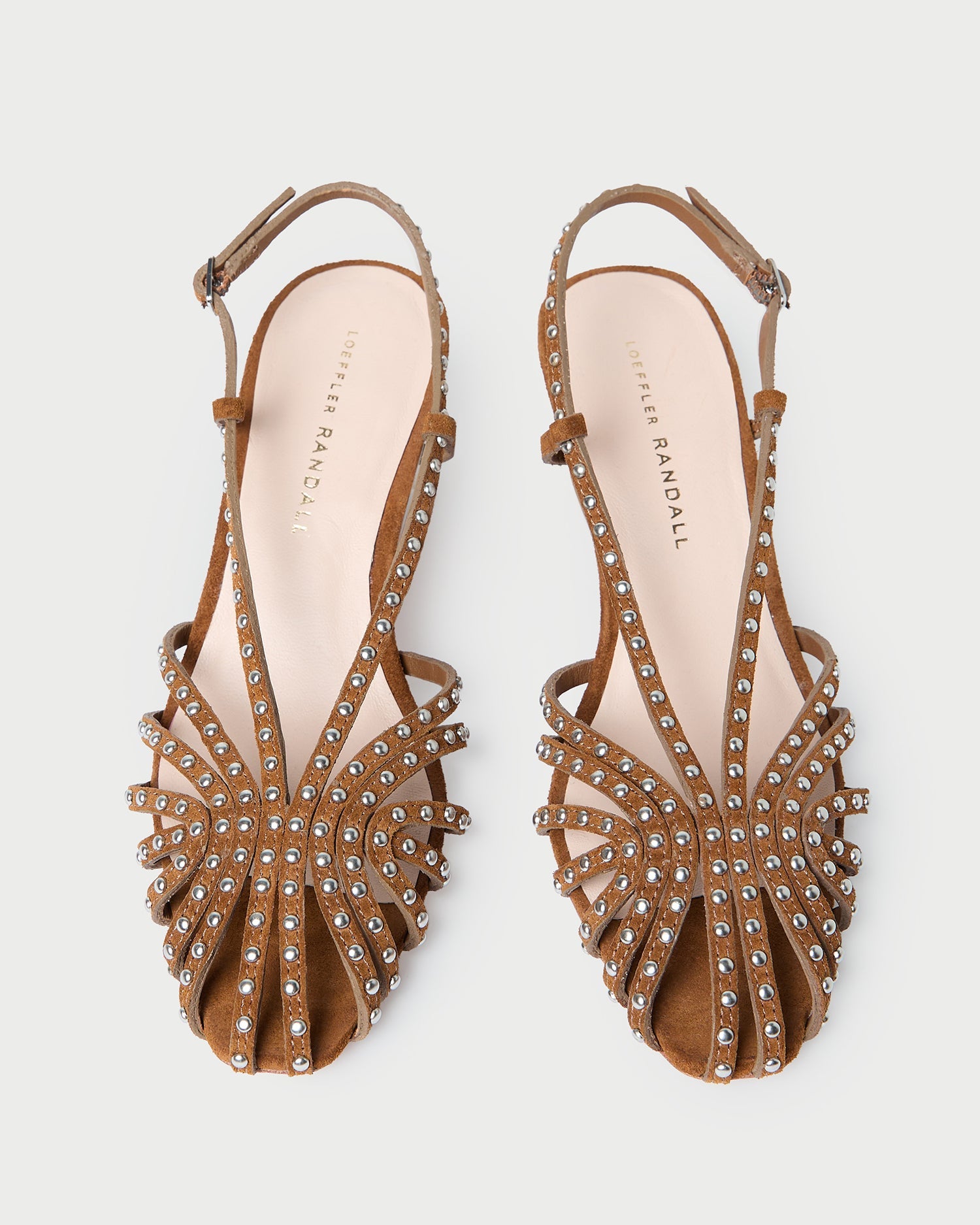 Loeffler Randall / Priscilla Cacao/Silver Suede Heeled Sandal