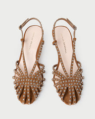 Loeffler Randall / Priscilla Cacao/Silver Suede Heeled Sandal