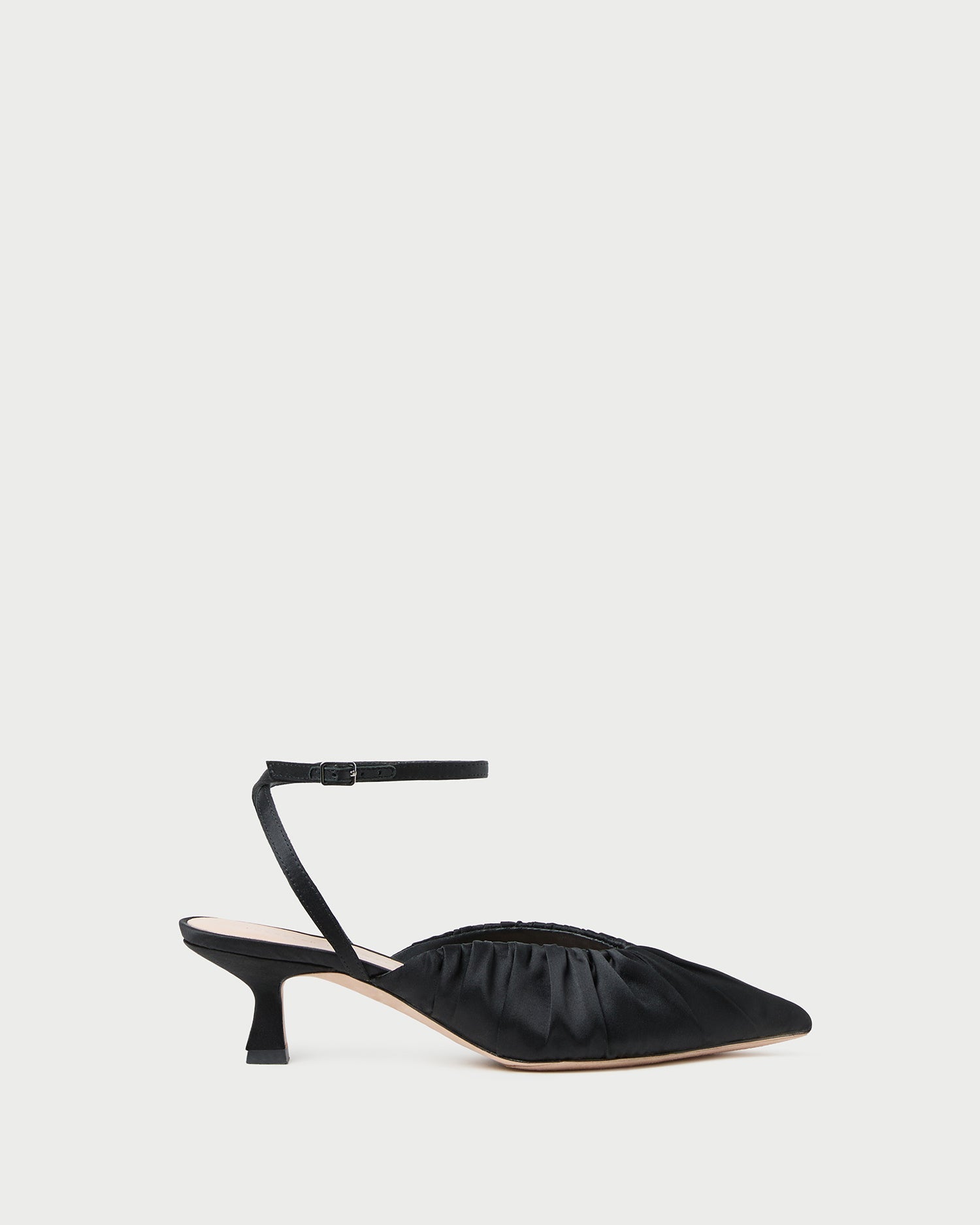 Loeffler Randall / Rio Black Satin Kitten Heel