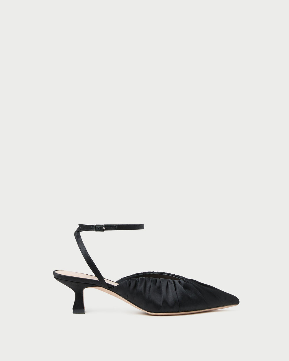 Loeffler Randall / Rio Black Satin Kitten Heel