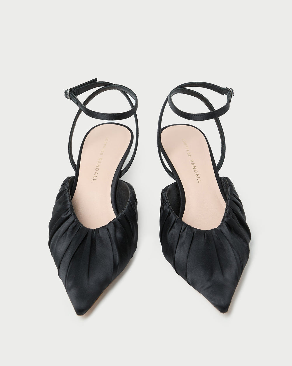 Loeffler Randall / Rio Black Satin Kitten Heel