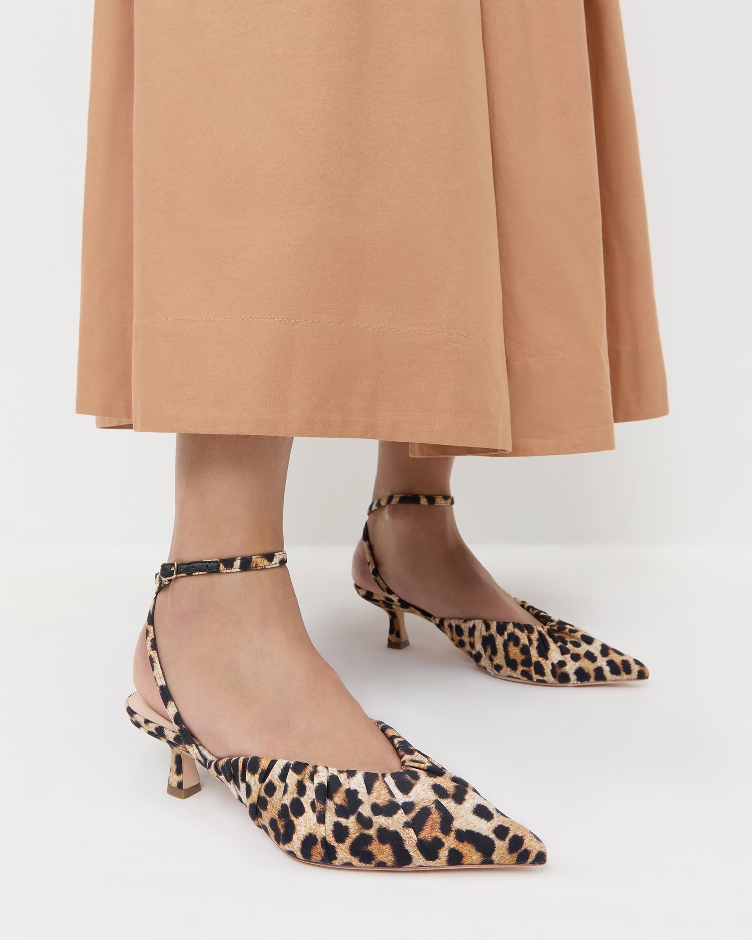 Loeffler Randall / Rio Leopard Jersey Kitten Heel