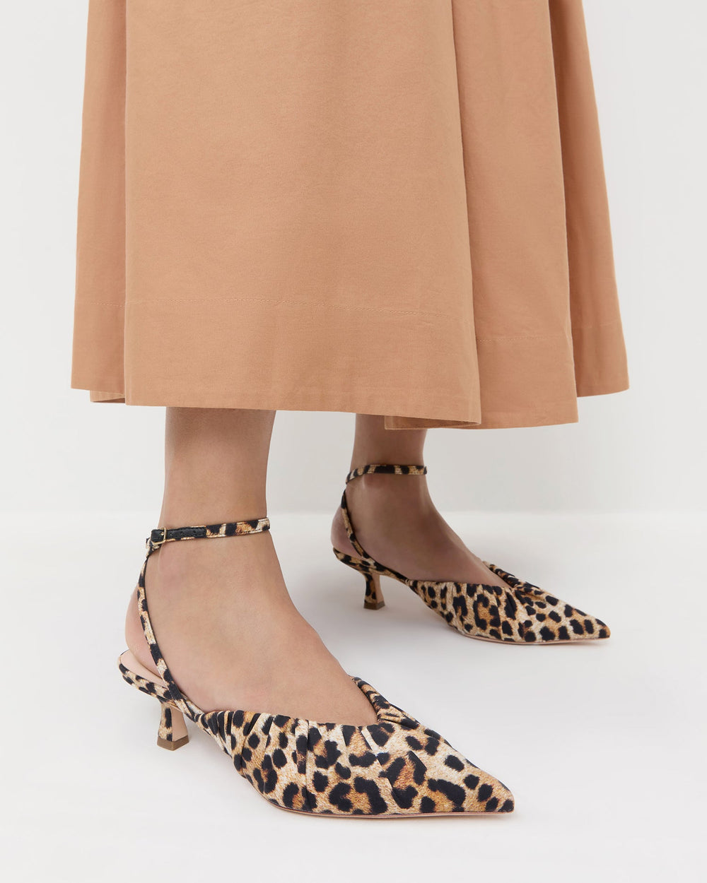 Loeffler Randall / Rio Leopard Jersey Kitten Heel