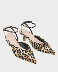 Loeffler Randall / Rio Leopard Jersey Kitten Heel