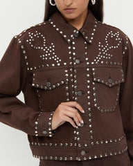 Loeffler Randall / Elijah Studded Denim Jacket