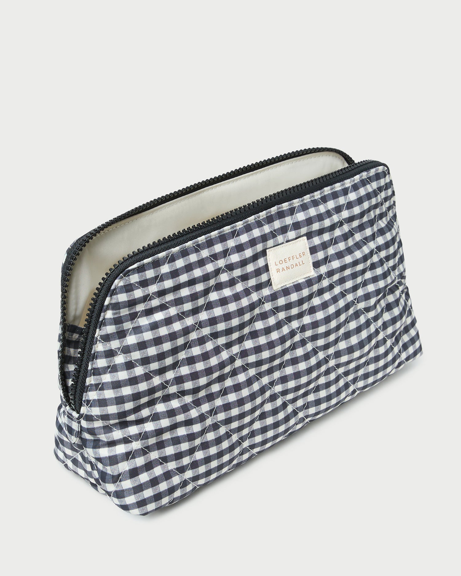 Loeffler Randall / Frances Black/White Gingham Cosmetic Pouch