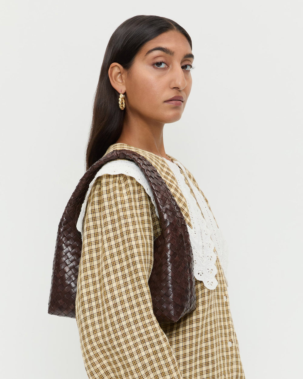 Loeffler Randall / Mercer Chocolate Woven Shoulder Bag