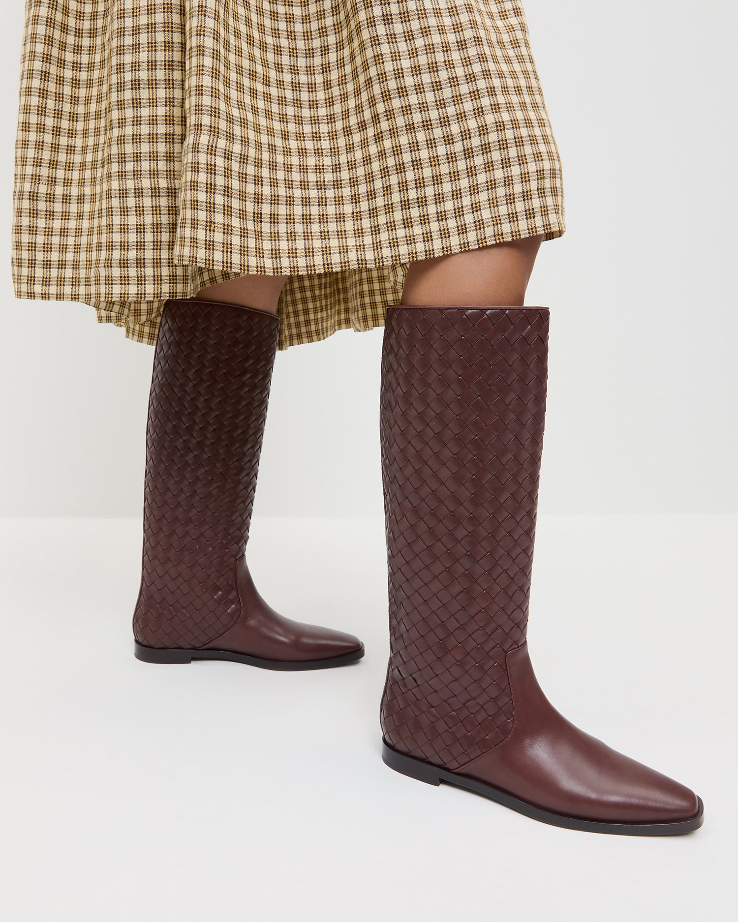 Loeffler Randall / Tilly Espresso Woven Leather Boot