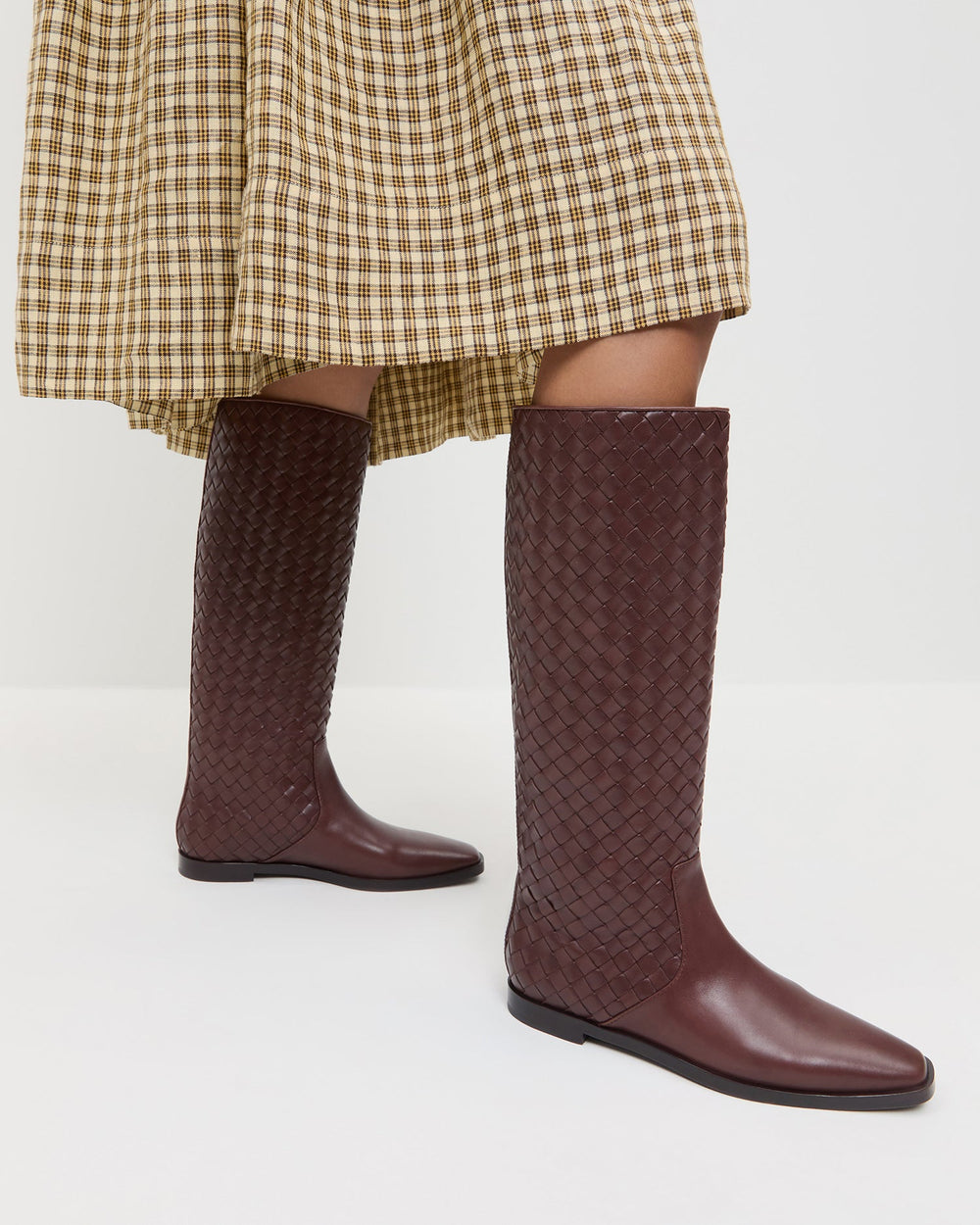 Loeffler Randall / Tilly Espresso Woven Leather Boot