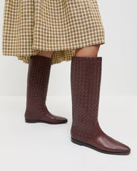 Loeffler Randall / Tilly Espresso Woven Leather Boot