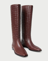 Loeffler Randall / Tilly Espresso Woven Leather Boot