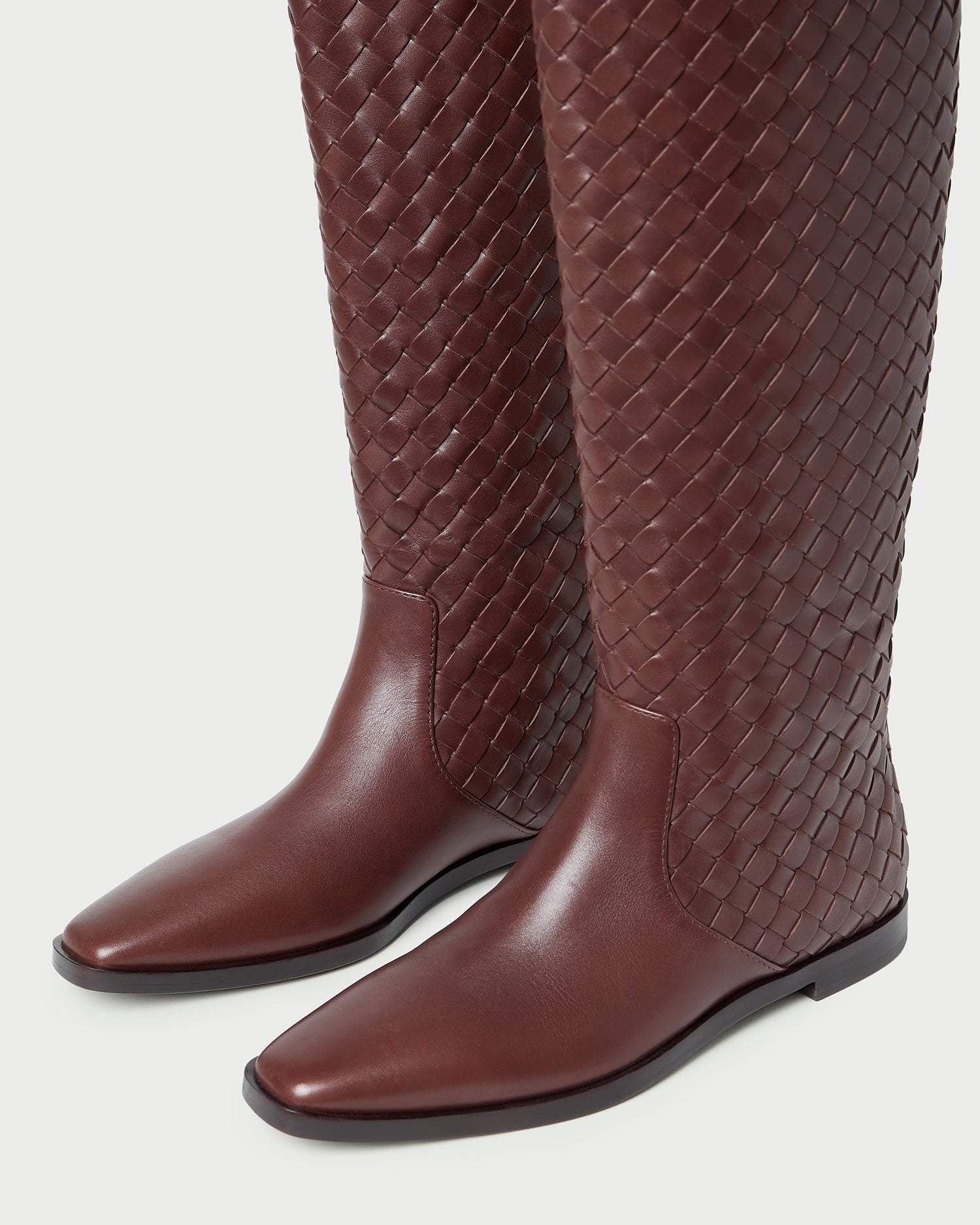 Loeffler Randall / Tilly Espresso Woven Leather Boot