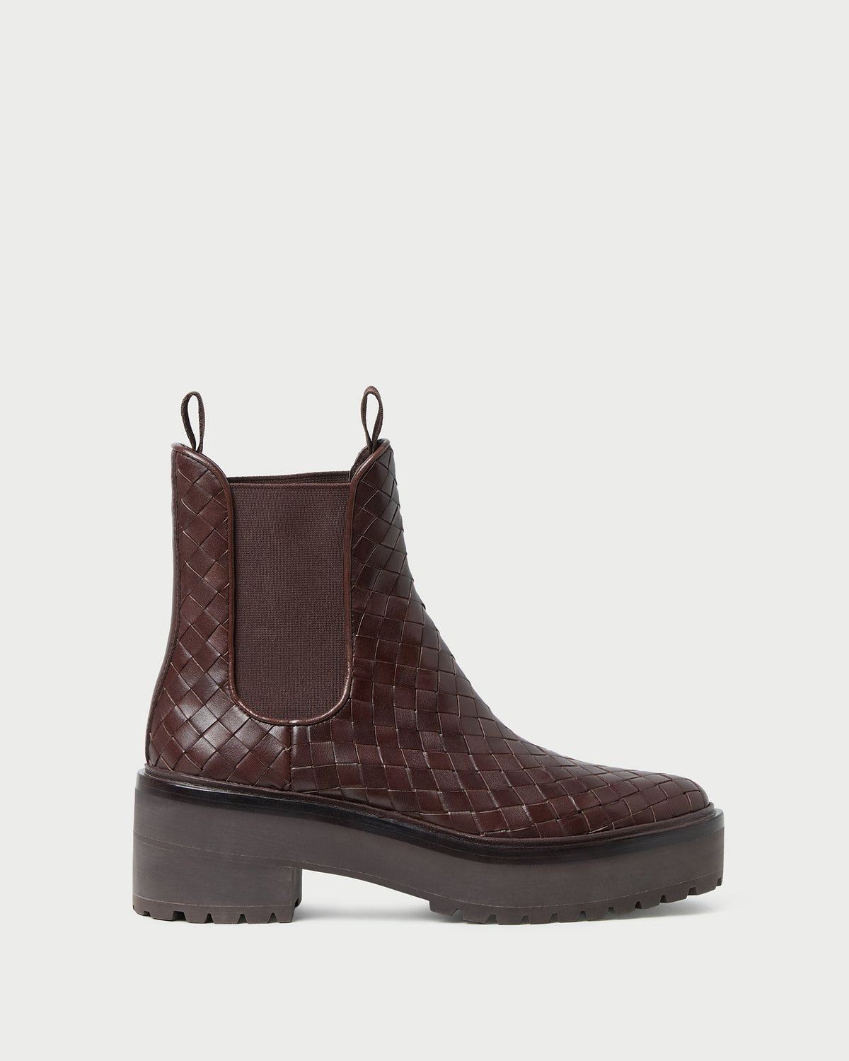 Loeffler Randall / Reggie Espresso Woven Chelsea Boot