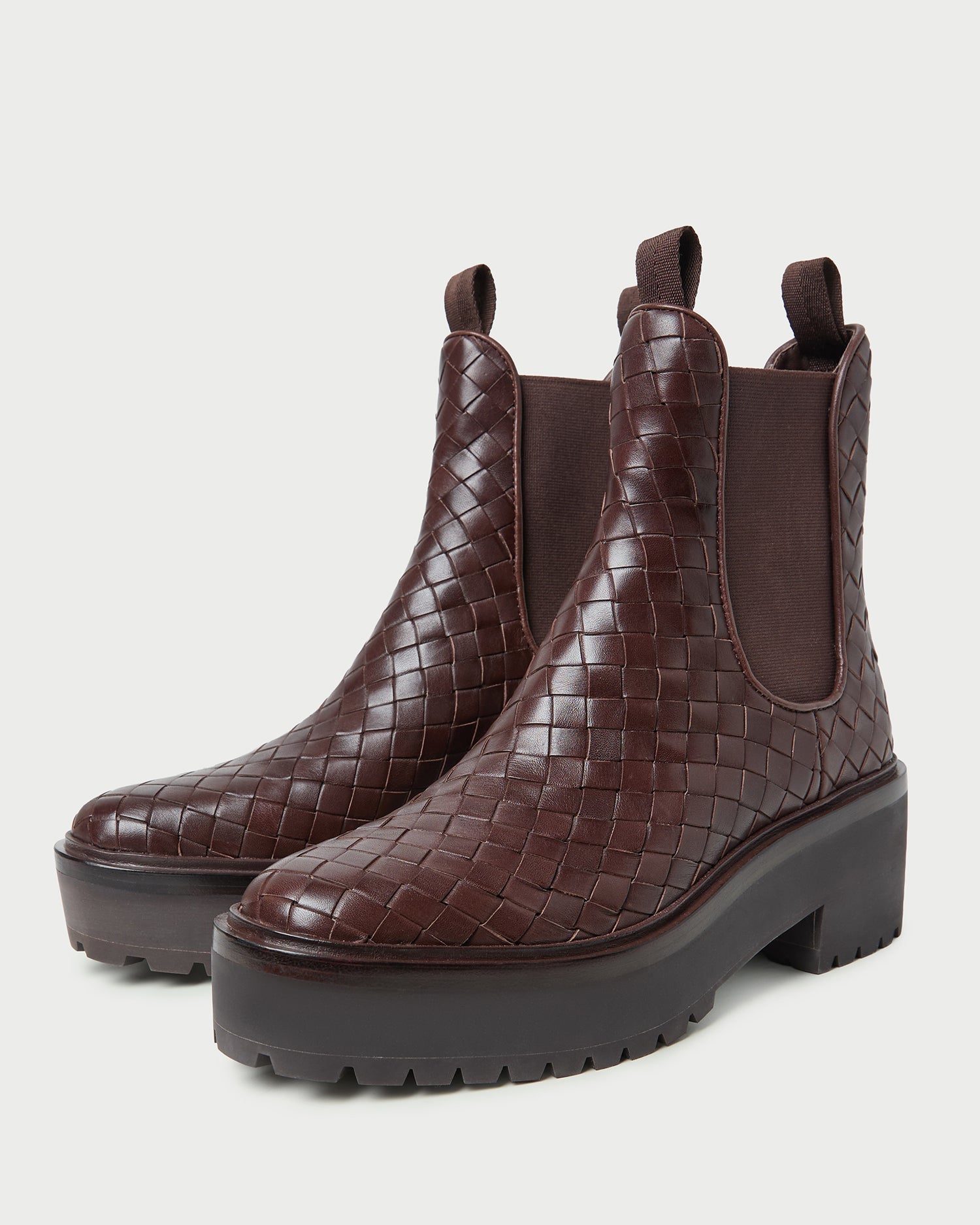 Loeffler Randall / Reggie Espresso Woven Chelsea Boot