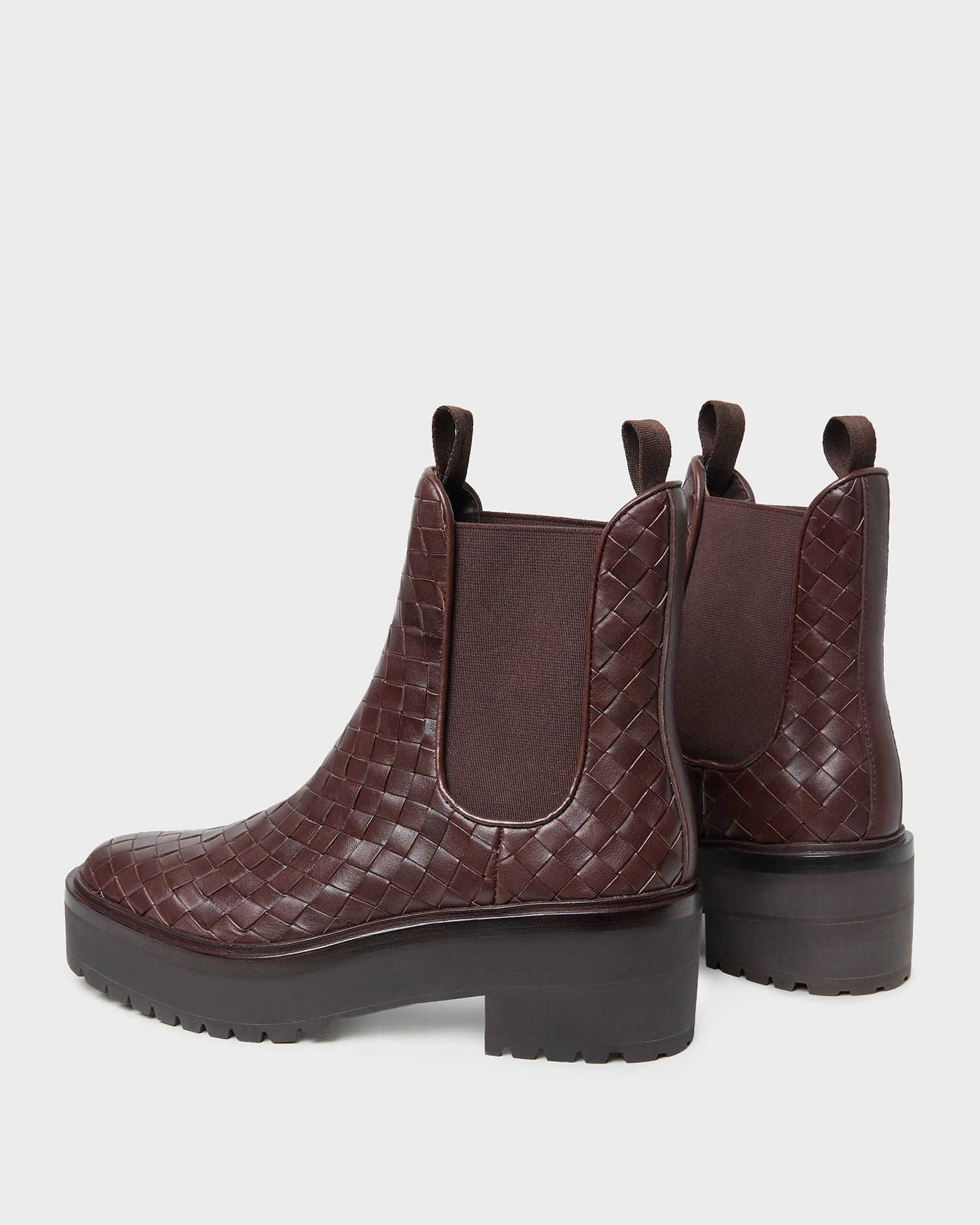 Loeffler Randall / Reggie Espresso Woven Chelsea Boot