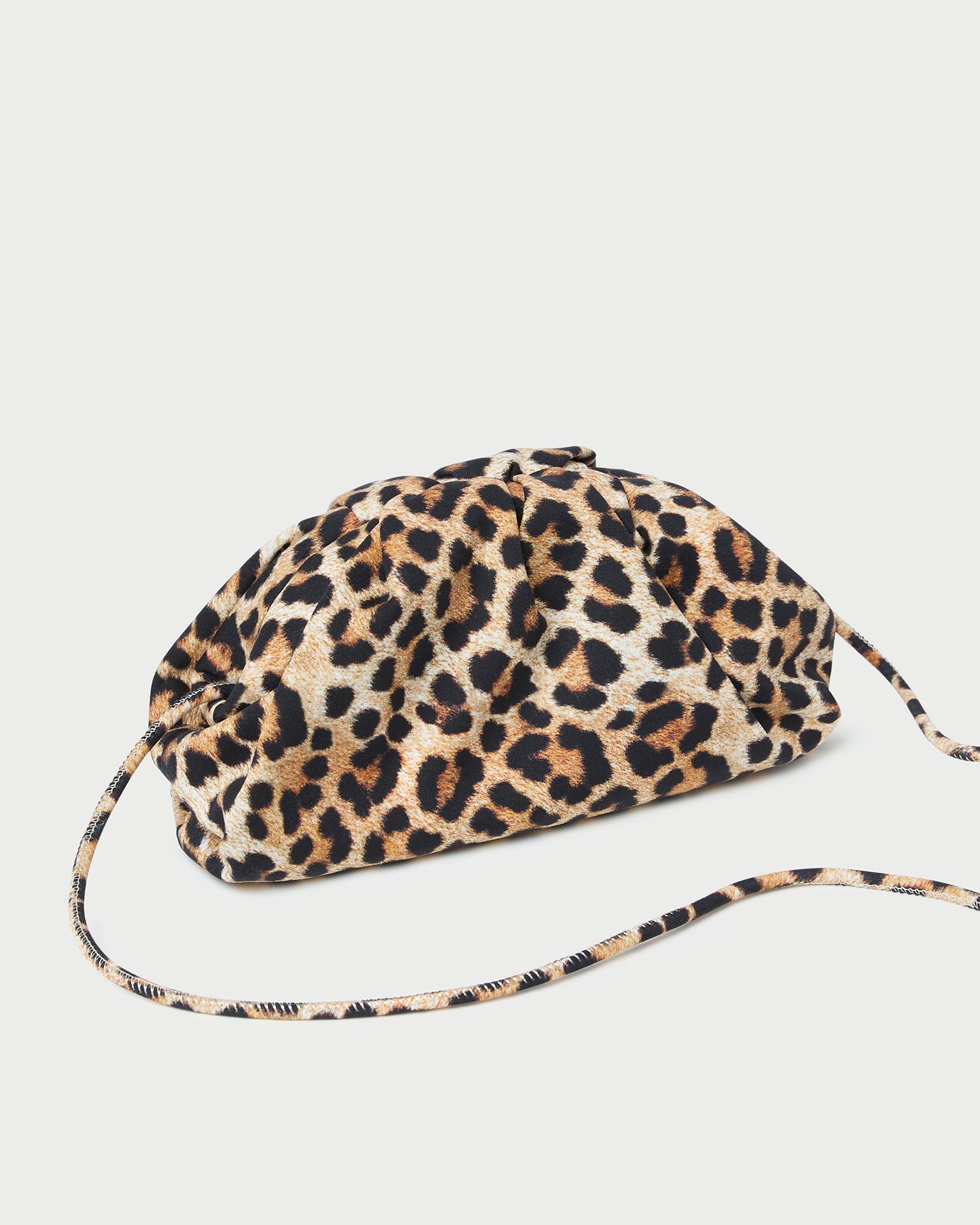 Loeffler Randall / Bailey Leopard Jersey Dome Clutch