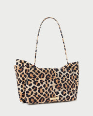 Loeffler Randall / Valerie Leopard Jersey Bow Bag