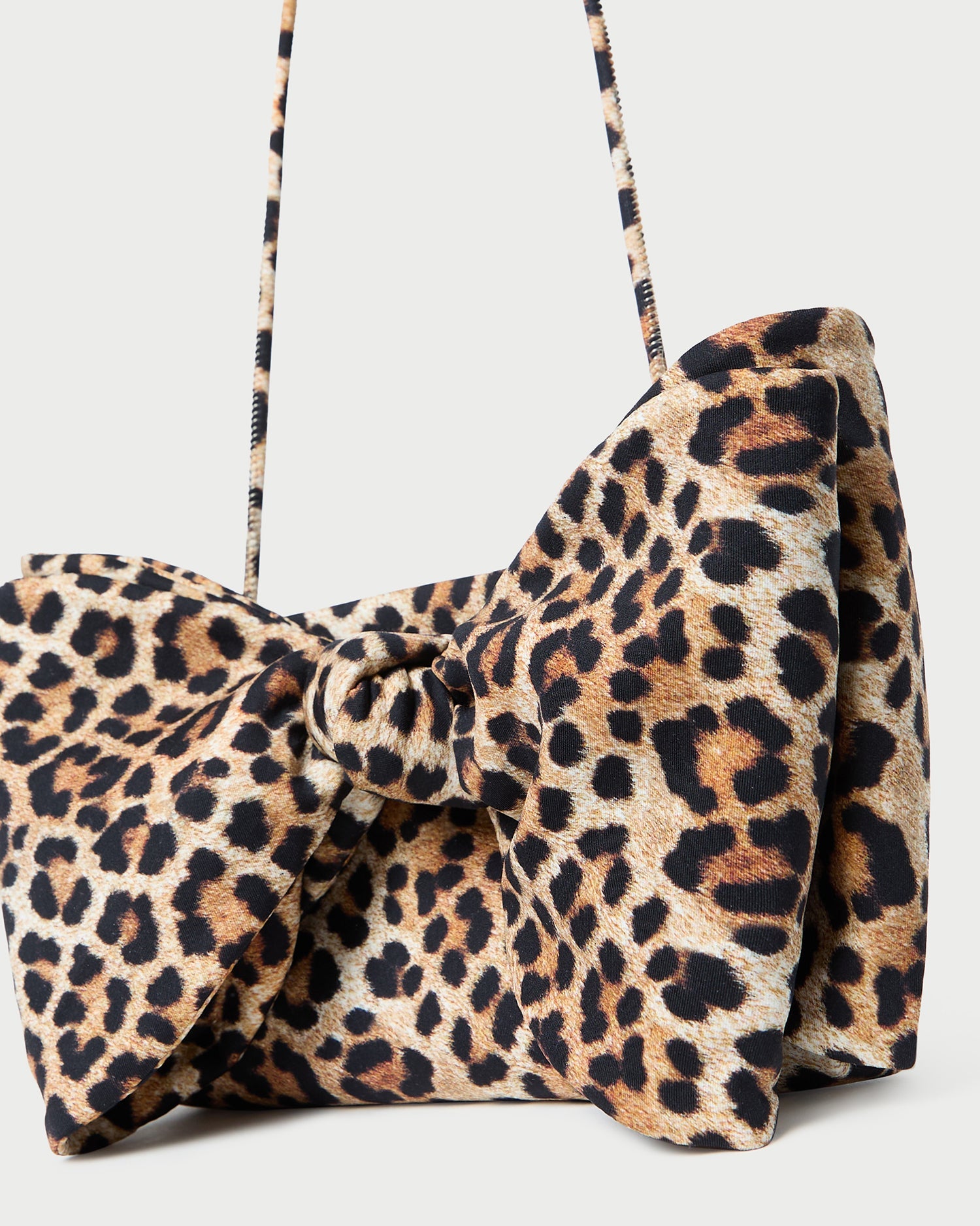 Loeffler Randall / Valerie Leopard Jersey Bow Bag