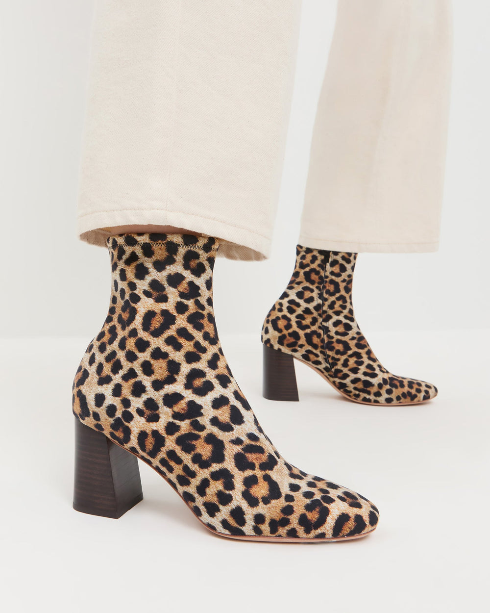 Loeffler Randall / Elise Leopard Jersey Ankle Boot