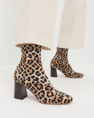Loeffler Randall / Elise Leopard Jersey Ankle Boot