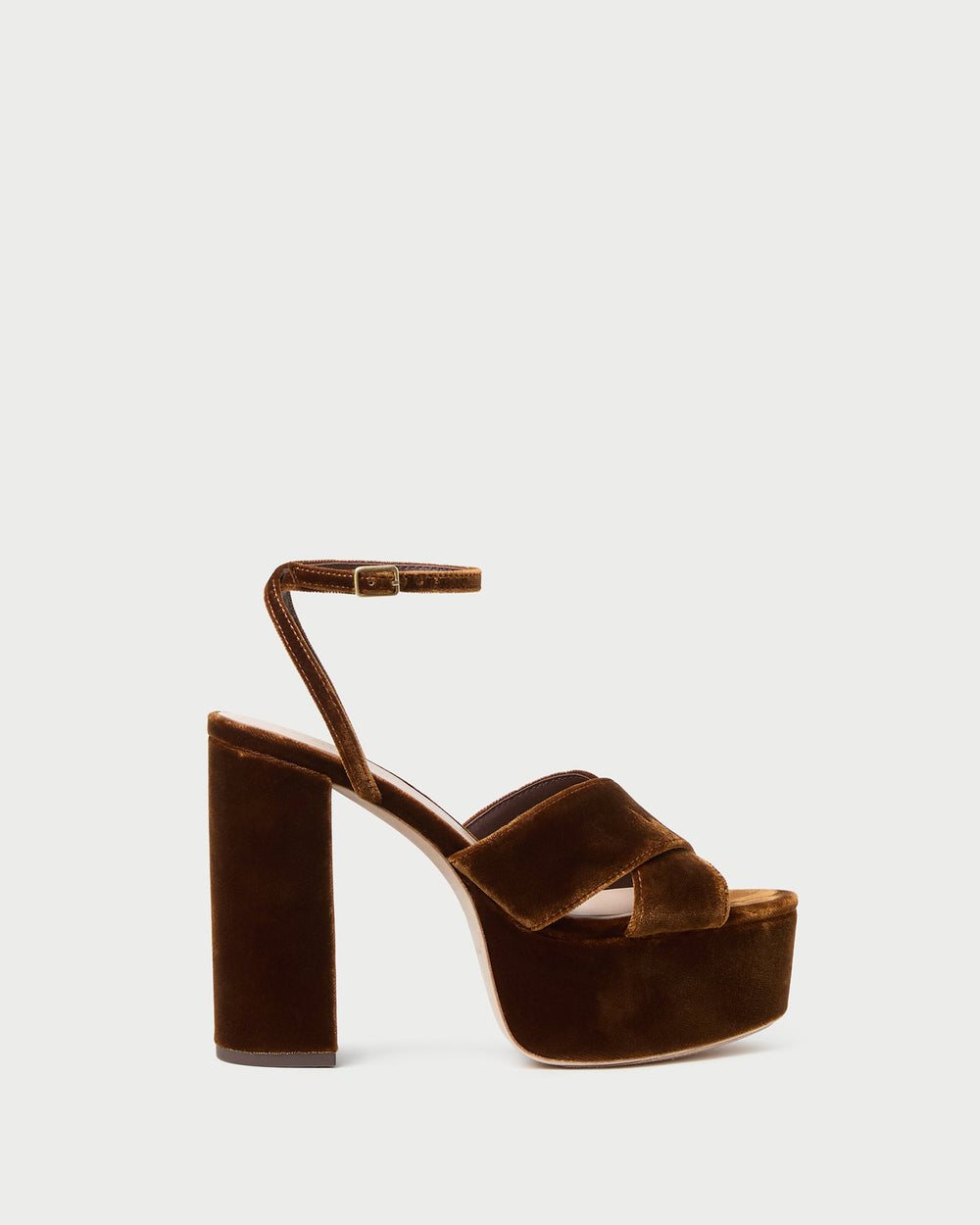 Loeffler Randall / Loretta Brown Velvet Platform Sandal