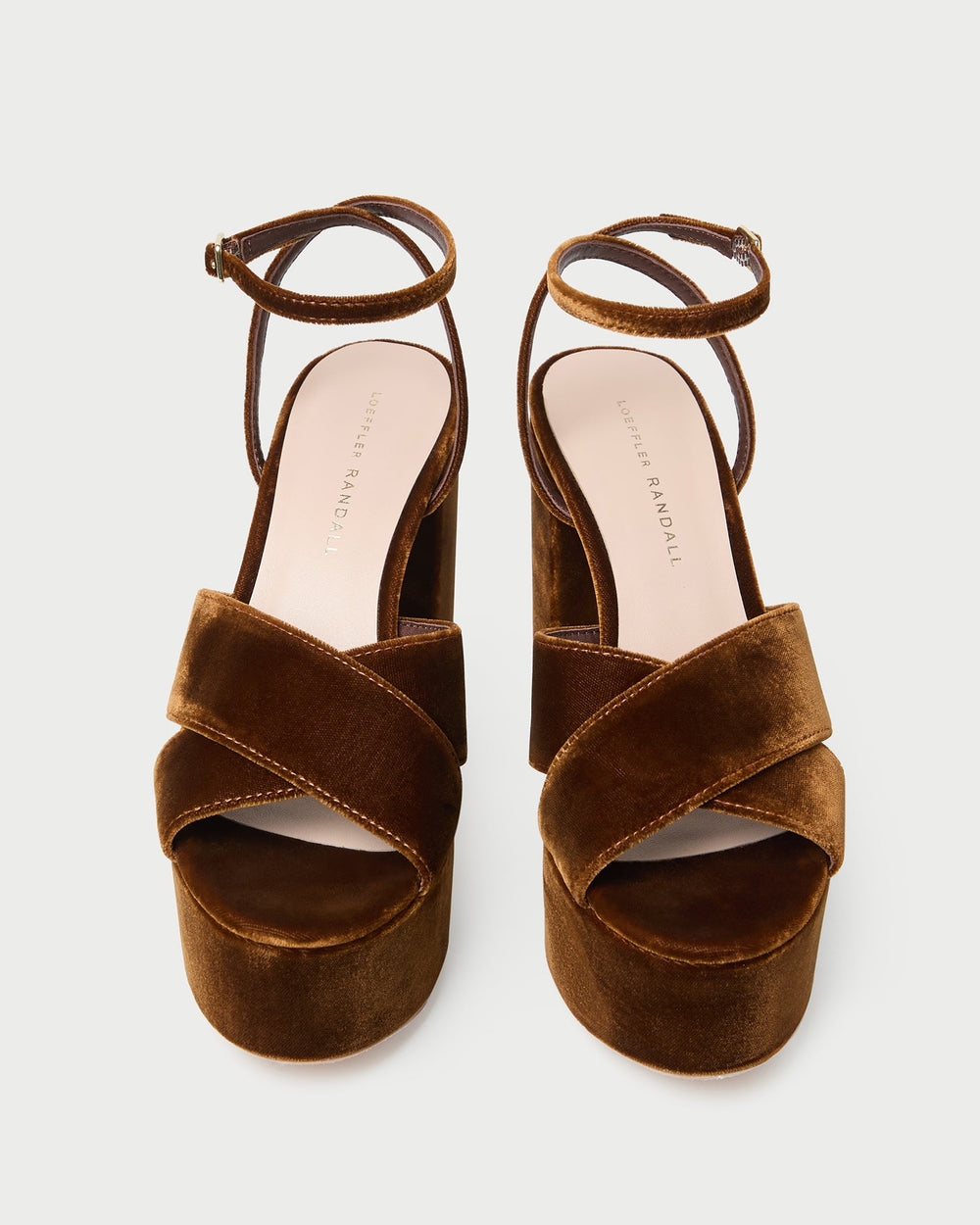 Loeffler Randall / Loretta Brown Velvet Platform Sandal