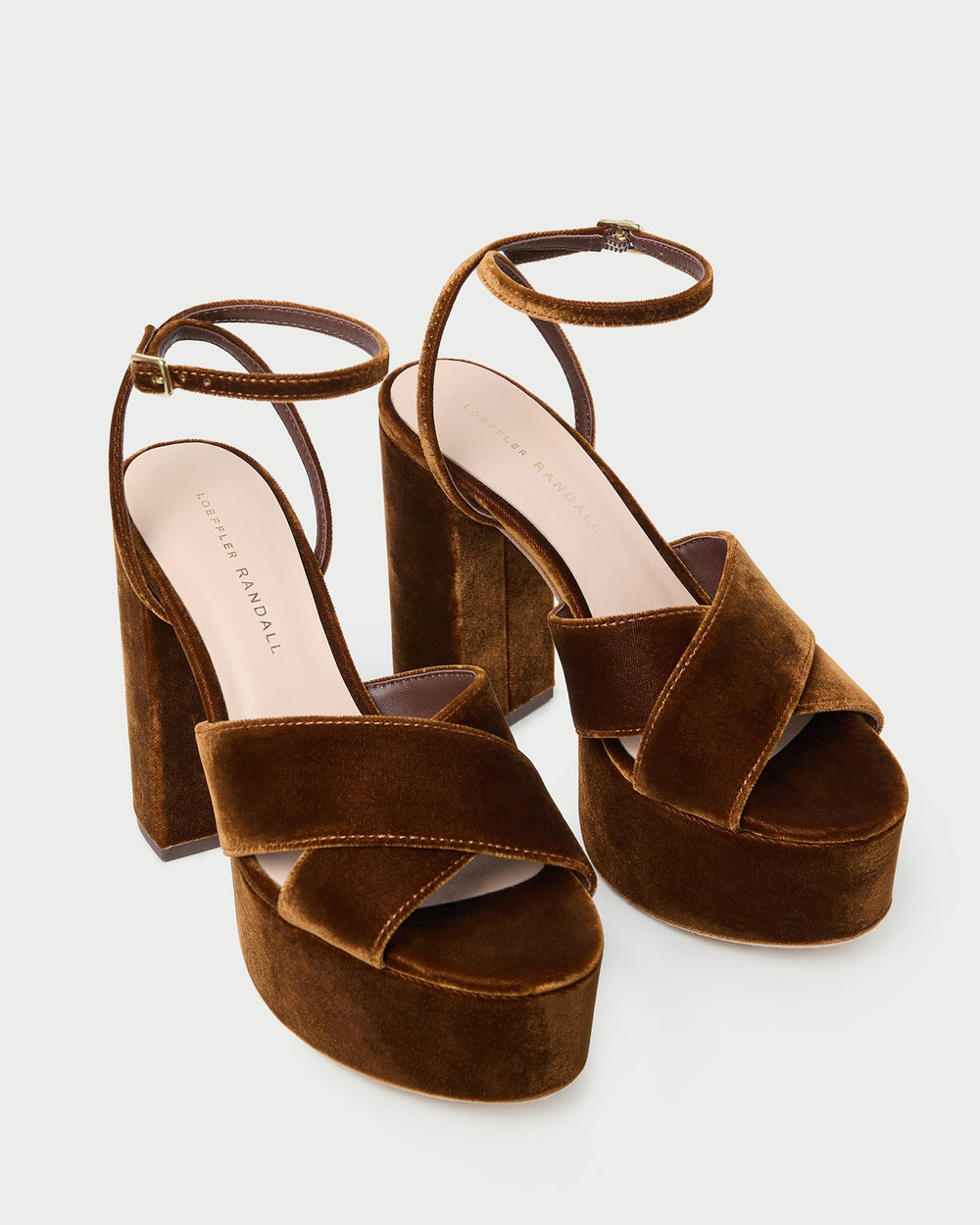 Loeffler Randall / Loretta Brown Velvet Platform Sandal