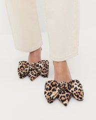 Loeffler Randall / Margot Leopard Jersey Bow Mule
