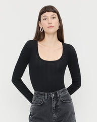 Loeffler Randall / Kaya Pointelle Long-Sleeve Bodysuit
